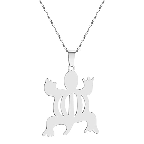 África Mapa Collar Mujer Linda Tortuga Forma Temperamento Estilo Famoso Cadena De Clavícula Joyería De Tendencia, Patrón Pictográfico Colgante Geométrico Cadena De Clavícula, Boda Cultura Rega