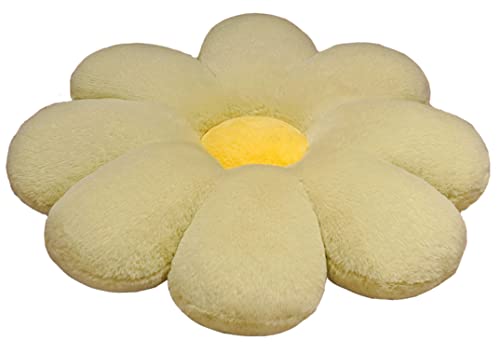 Cojín Flores cojín Felpa para Suelo cojín Oficina cojín sofá decoración habitación (40cm*40cm, Greenish Yellow) Cover