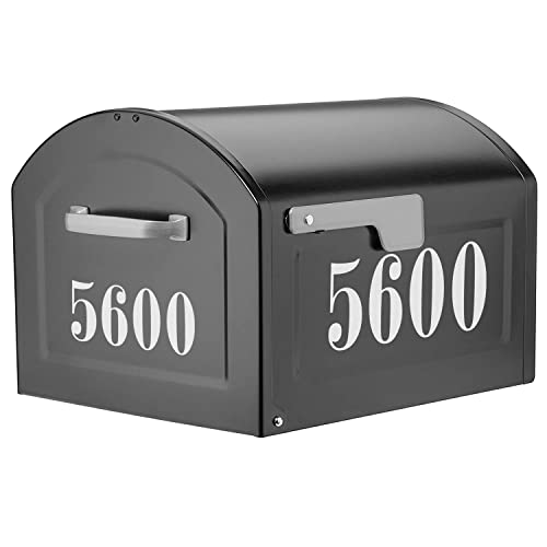 Reflective Mailbox Numbers Sticker Decal Die Cut Roman Style Vinyl Waterproof Number Self Adhesive 5 Sets (3" X 3 Set , 4" X 2 Set) For Signs, Door, Cars, Trucks, Home, Garbage Bins (Style 1) #TOP6