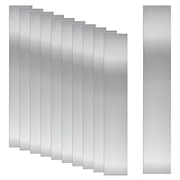 Swpeet 10pcs 304 Edelstahl Shim Stock Kit, 1 (Breite) × 6 (Länge) × 0,002 (Dicke) Metall Shim Stock Streifen Dünne Metall Shims Blatt für Gap Filler Streifen Handwerk Herstellung
