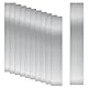 Swpeet 10pcs 304 Edelstahl Shim Stock Kit, 1 (Breite) × 6 (Länge) × 0,002 (Dicke) Metall Shim Stock Streifen Dünne Metall Shims Blatt für Gap Filler Streifen Handwerk Herstellung