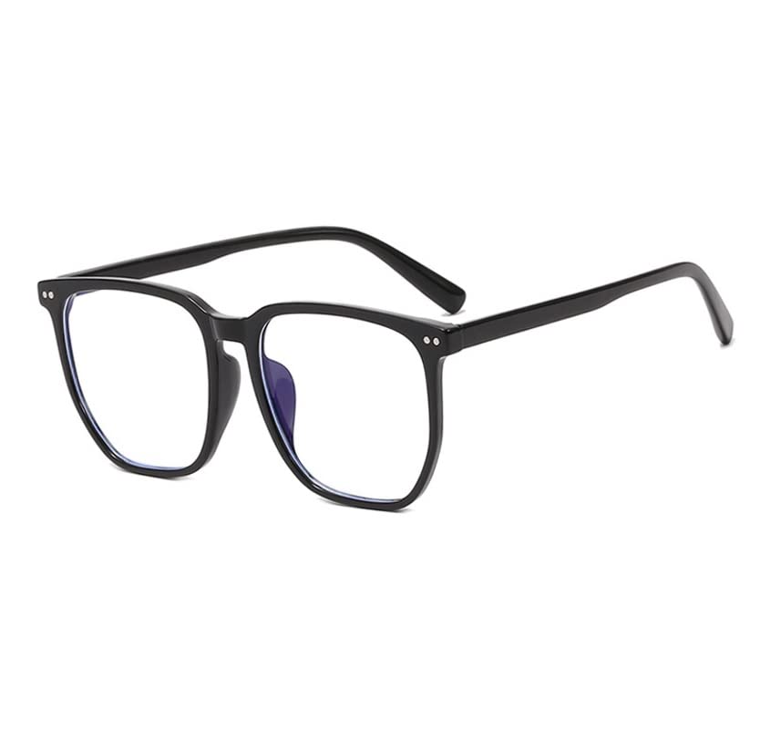 Blue Light Blocking Thick Square Frame Clear Lens Glasses Eyeglasses Super Oversized Fashion and Costume TR90 Frame