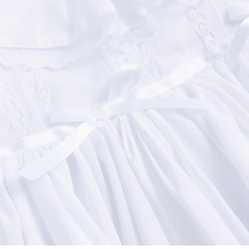 Girls Dress, Vintage Bluebell Heirloom Dress, White Lace, Puff Sleeve, Long Style for Spring and Autumn4