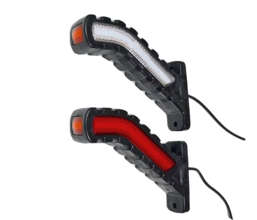 Luces LED de 24 V color blanco, naranja o rojo neón, de posición lateral, para camión, remolque, autobús, caravana, etc.