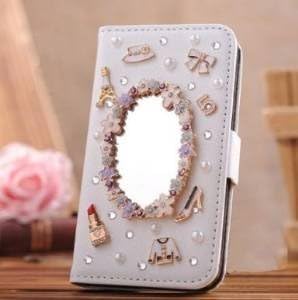 iPhone 6s Plus Case, iPhone 6 Plus Luxury 3D Bling Crystal Rhinestone Wallet Leather Purse Flip Card Pouch Stand Cover Case for iPhone 6 Plus/6s Plus(Magic Mirror)