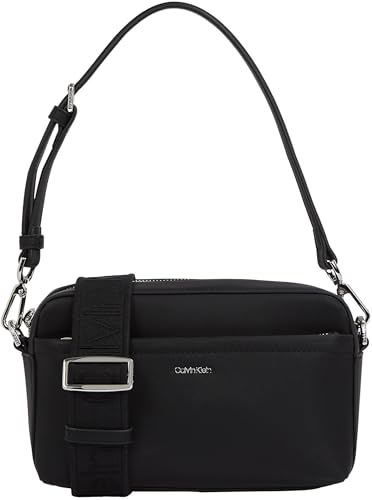 Calvin Klein Bolso bandolera Mujer Must Convertible Camera Bag con correa desmontable, Negro (Ck Black), Talla Única