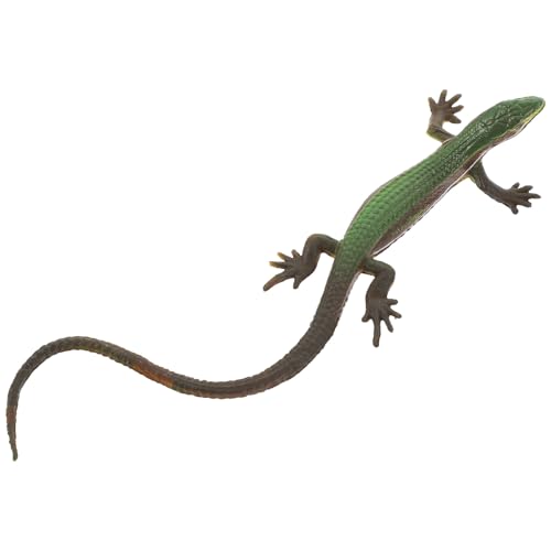 Veemoon Statuetta di Lucertola in Plastica, Giocattolo Educativo di Simulazione Rettile, Decorazione Realistica per Giardino e Balcone, Figura Animale Sicura Superficie Liscia