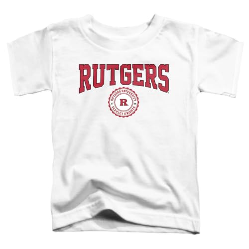 LOGOVISION Rutgers University Collegiate Seal Kids T Shirt (3) for Toddler Boys and Girls, White