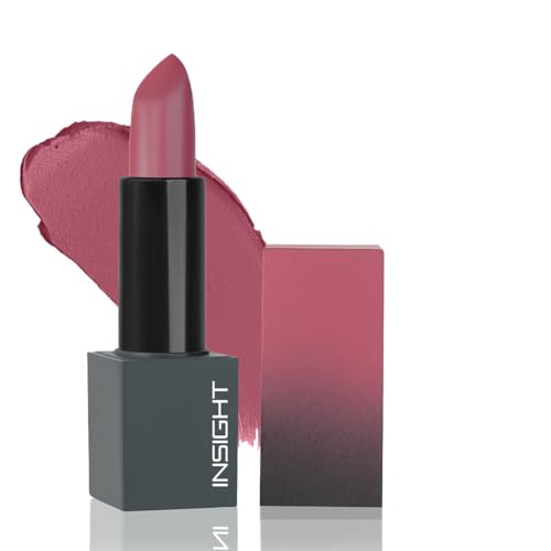 Image of INSIGHT Velvet Matte Lipstick (Love's Whisper) | Long Lasting, Smudge-Proof & Non-Drying | Enriched with Cocoa Butter, Argan Oil & Vitamin E | Smooth Application, Bold Pigment - 3.8g