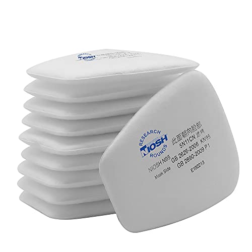 5N11 Particulate Filter Cotton Replacement for 5p71 6100 6200 7501 7502 6800 Protective Installed on 501 Filter (10 PCS)