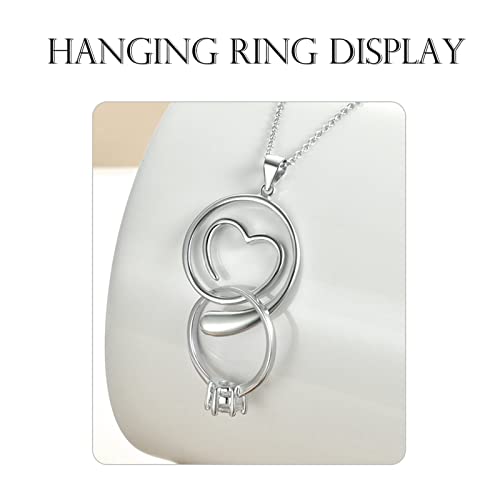 Ring Holder Necklace 925 Sterling Silver Wedding Engagement Ring Keeper Necklace for Women Birthday Gift for Wife4