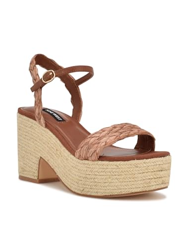 Nine West Womens Rivva Woven Ankle Heels