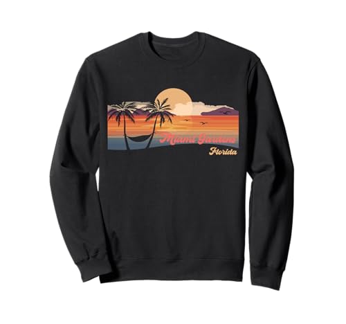 Jardines vintage de Miami, Florida Beach Sudadera