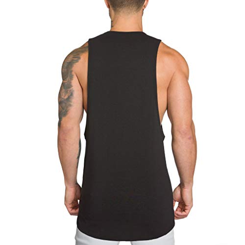 Muscle Killer 3 Pack Men's Muscle Cut Off Gym Workout Stringer Tank Tops Bodybuilding Fitness T-Shirts (Medium, Black+Gray+White) #TOP5