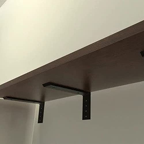 Image of WINKER Countertop Support Bracket 1 Pack Heavy Duty 3 /8 inch Thick Hidden L Shelf Bracket 10 inch x 6 inch x 2.5 inch Metal Corbels for Quartz /Granite /Wood /Concrete /Laminate Countertops, Black