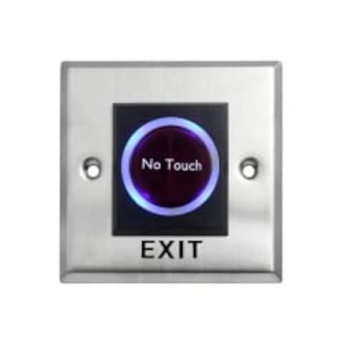 ZKTeco K1-1D No Touch Stainless Steel Exit Button | Touch-Free Push Release Switch for Electric Access Control Systems | Durable, Hygienic, and Easy-to-Install Exit Solution