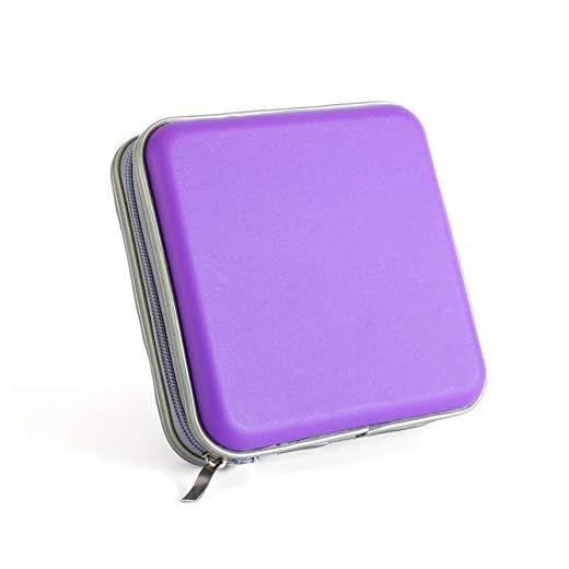 :Hard Shell CD Case Bright Color CD/DVD Holder for 30 Capacity CD Storage Great for car DVD Collection for Kids Purple