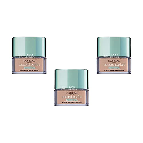 L'Oréal Paris Perfect Match Minerals Powder-Foundation 2.R/2.C Rose Vanilla, Pack of 3