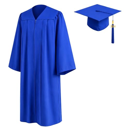 Image of Raj Costume Convocation Dress Graduation Gown and Cap Set for Kids & Adults Convocation Dress Academic Degree Ceremony Robe for School College Graduation Day Matte Polyester Pleated Convocation Gown