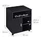 Relaxdays Rollcontainer mit 5 Fächern & Tür, Büro & Home Office, mit Rollen, Büroschrank, HBT 66,5 x 60 x 50 cm, schwarz