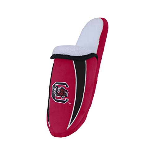 Image of FOCO mens NCAA College Team Logo Sherpa Moccasin Slippers