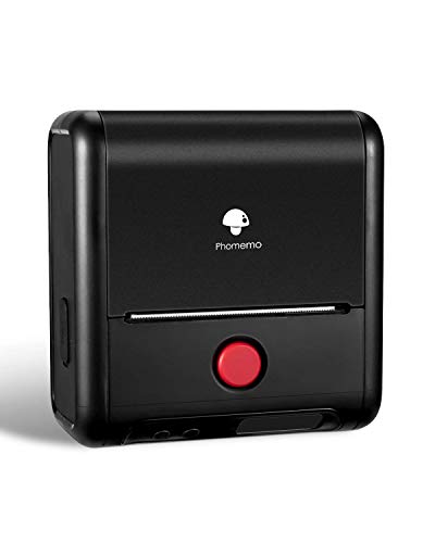 Phomemo Ultra-Fast Label Maker Compatible with iOS & Android Phone, 3inch Wider Thermal Photo Label Maker Apply to Images, Barcode, Transparent Label - Black