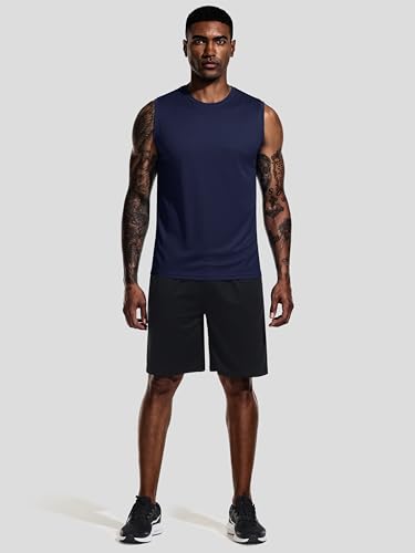 Teesmen Tank Top Herren Tanktop Muskelshirts Ärmelloses Shirt Achselshirts Axelshirt Muscle Sommer Sport Gym Lauf Fitness Atmungsaktiv MäNner Set 3er Pack (1, XL)