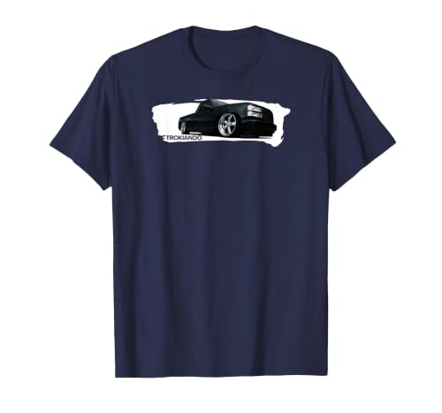 OBS Mamalona Trokiando on Big Wheels Lowered Paint Effect T-Shirt, Men, Navy Blue, X-Large