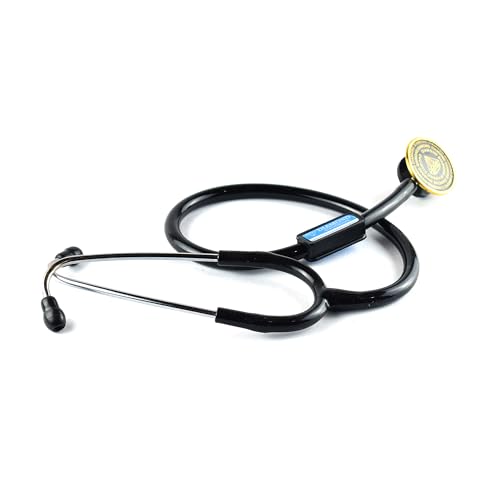 Image of Acoustic Stethoscope | Lightweight Aluminium Chest Piece with Flexible Jointless Tube & Soft Sealing Ear Knobs for Doctors and Medical Students (Diamond)