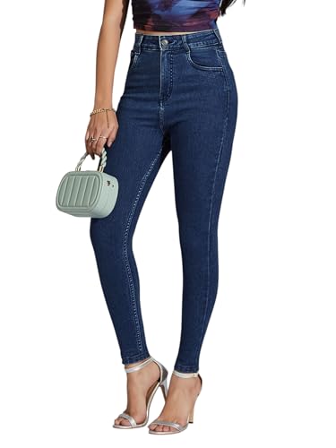 Image of Miss Chase Women's Skinny Fit High Rise Regular Length Denim Stretchable Jeans