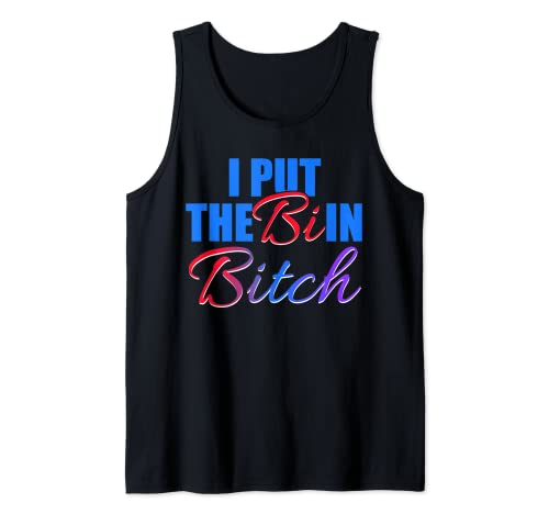 T-Shirt mit Bisexueller Flagge, Farben I Put The Bi in-Bitch Tank Top