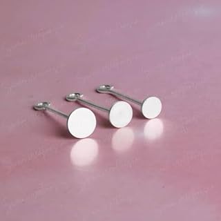 SatvaDaily Baby Bindi Mould Set Round 3Pcs - White Metal | Bottu Achulu for Kids | Baby Seratta - Pottu Achu | Chukka Pull...