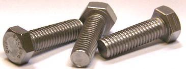 1/4-20 x 2 1/2 Hex Tap Bolts / 18-8 Stainless Steel / 100 Pc. Carton