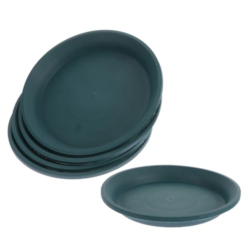 Toyvian 5個 加厚耐衝撃ガーデニング用植木鉢受け皿点 防水日焼け防止 軽量で丈夫な盆栽トレイ 多肉植物対応 鉢移動便利