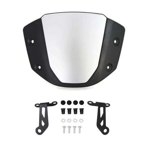 Carénage d'Air Déflecteur Vent pour Moto CB650R 2024 2025 Pare-Brise Finition Argent Satiné