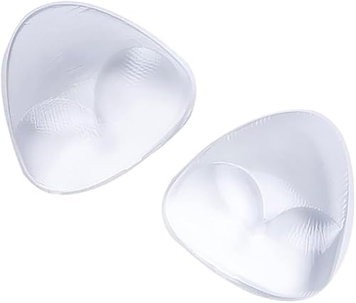 Image of ericotry 1 Pair Silicone Bra Inserts Waterproof Breast Enhancers Triangle Push Up Booster Pads for Swimsuit and Bikini (Transparent)