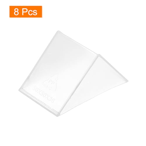 Image of uxcell 8Pcs Plastic Corner Protectors 36x66mm Right Angle Shape Glass Corner Guards Cushion for Corner Protection of Glass, Mirror, Tile, White