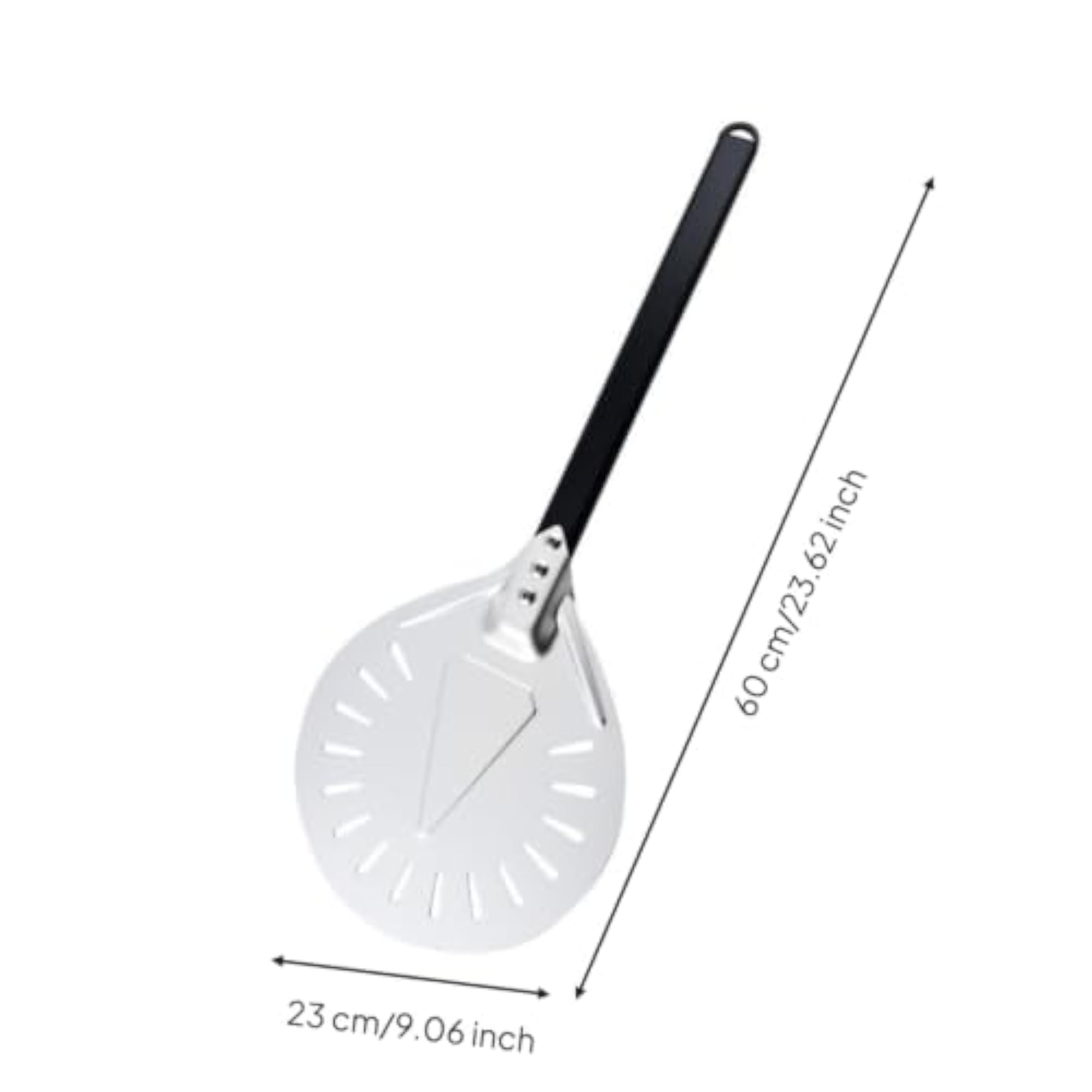 Lightweight Perforated Pizza Peel with Black Handle