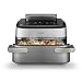 Philips Steam Airfryer 5000 Series Megabasket - Heißluftfritteuse mit Dampf-Funktion - Steam, Airfry, SteamFry, 9.5L Megabasket oder 3L + 6L Dual Basket, Korbtrenner, Dampfreinigung (NA565/00)