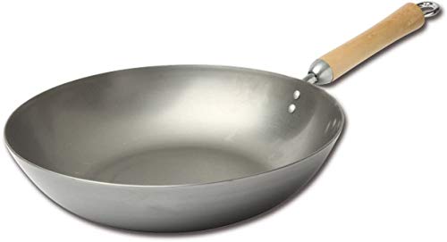 Joyce Chen 21-9979, Classic Series Carbon Steel Stir Fry Pan, 12-Inch,Silver