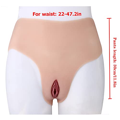 WHG Crossdresser Silikon Höschen Gefälschte Vagina Slip Unterwäsche Hiding Gaff Panty Shemale für Transgender Drag Queen,Nude – Bild 8