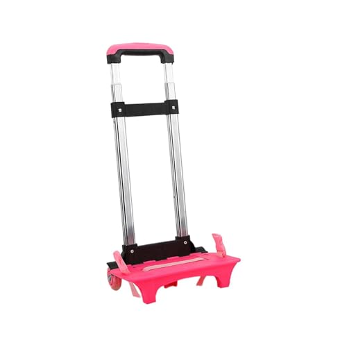 Carrito plegable de aluminio rosa para transportar varias bolsas sin cargar peso