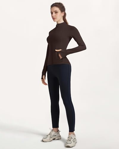 Locachy Women's Slim Fit Full Zip Athletic Running Sports Workout Jacket with Pockets