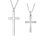 ANAZOZ 2PCS Name Necklace Personalized S925 Sterling Silver Custom Pendant Necklace for Couple