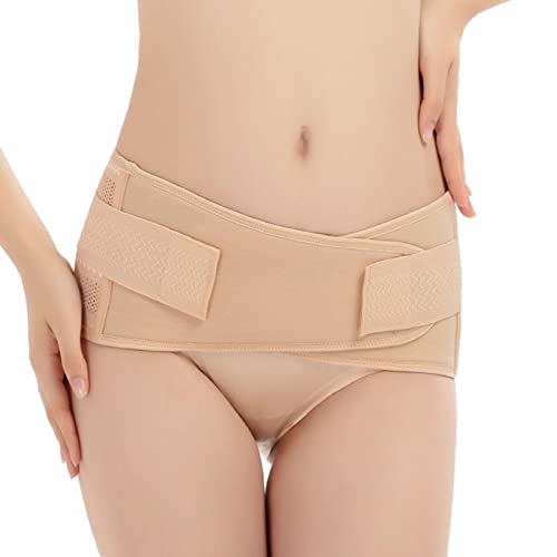 Shape My Day Open Bust Camisole Women Casual Solid Sport Waist Crotch Elastic Contraction Pelvic Girdle Waistband Swimsuit Open Crotch (Khaki, M)
