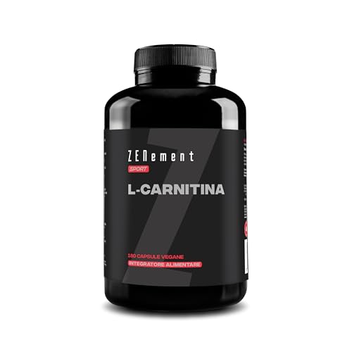 L-Carnitina 1500 mg – 180 Capsule ad Alto Dosaggio – Per uno Stile di Vita Attivo – Capsule Vegane, Senza Glutine, Lattosio e Soia – Integratore per Sportivi – Zenement