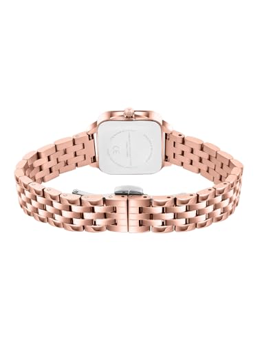 Image of French Connection Bijou Carre | Analog Display | Blue Sunray Dial | Stainless Steel Strap | Watch for Women - FCN0217URGM