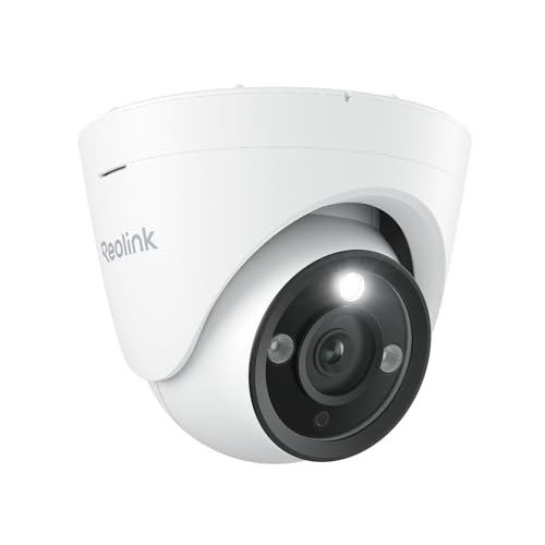 Reolink 12MP PoE Überwachungskamera Aussen mit Spotlight, Farbige Nachtsicht, Zwei-Wege-Audio, 24/7 Aufnahme, Smarte Erkennung, Zeitraffer, Outdoor IP-Kamera mit microSD Kartenslot (Weiß, Dome)
