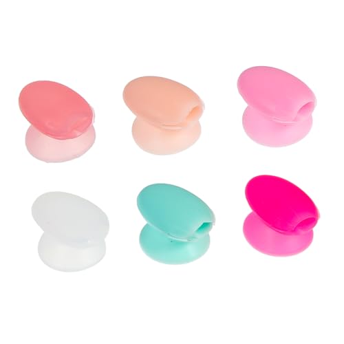 SOESFOUFU Silicone Lip Brush Cover Set Lip Mask Brush Cover 6 Pieces Waterproof Anti-Lost for Makeup Brush