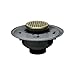 Oatey 72164 PVC Adjustable Commercial Drain with 6-Inch NI Grate and Round Ring, 4-Inch